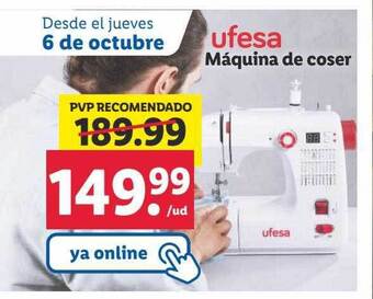 Lidl Ufesa máquina de coser oferta