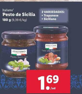 Lidl Italiamo pesto de sicilia oferta