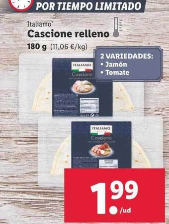 Lidl Italiamo cascione relleno oferta