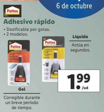Lidl Pattex adhesivo rápido oferta