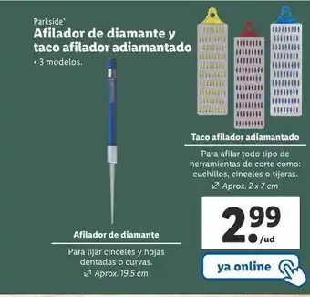 Lidl Parkside afilador de diamante y taco afilador adiamantado oferta