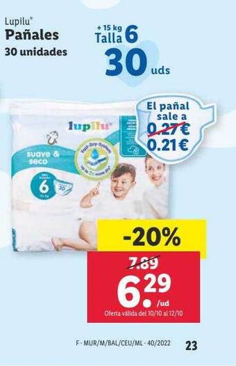 Lidl Lupilu pañales oferta