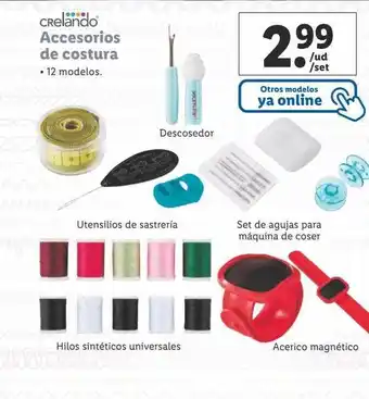 Lidl Crelando accessorios de costura oferta
