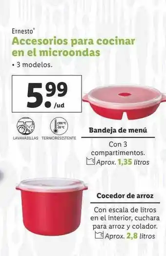 Lidl Ernesto accesorios para cocinar en el microondas oferta