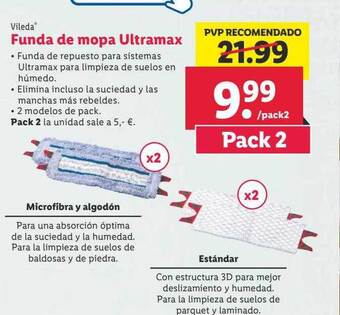 Lidl Vileda funda de mopa ultramax oferta