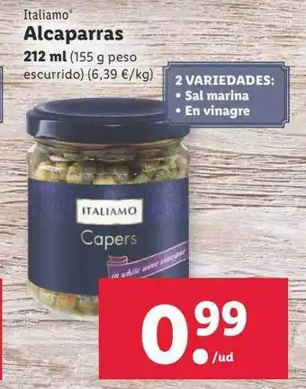 Lidl Italiamo alcaparras oferta
