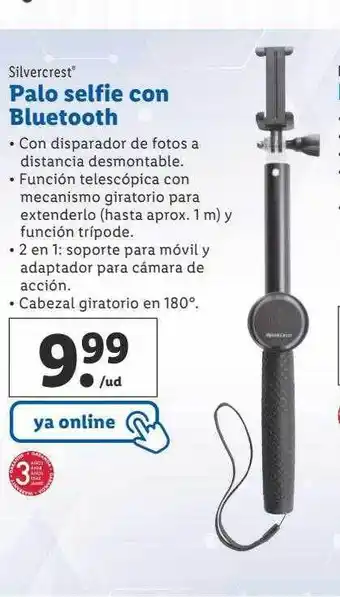 Lidl Silvercrest palo selfie con bluetooth oferta