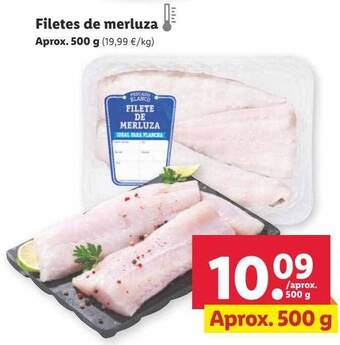 Lidl Filetes de merluza oferta
