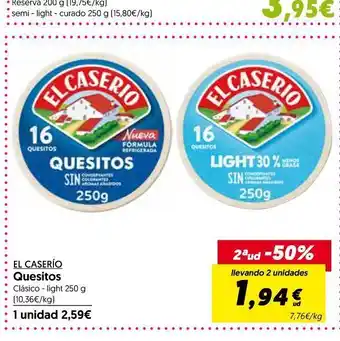 Hiper Usera Quesitos el caserío oferta