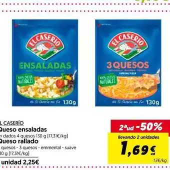 Hiper Usera Queso ensaladas oferta