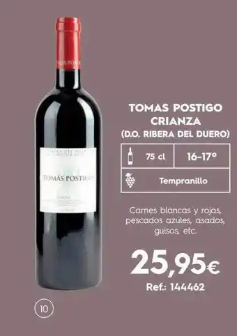 Makro Tomas postigo crianza (d.o. ribera del duero) oferta