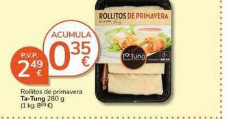 Supermercados Charter Rollitos de primavera ta-tung oferta