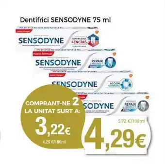 Supermercats Jespac Dentifrici sensodyne oferta
