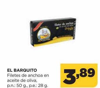 Alimerka El barquito filetes de anchoa en aceite de oliva oferta