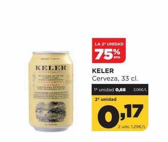 Alimerka La 2a unidad 75% dto keler cerveza oferta