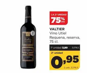 Alimerka La 2a unidad 75% dto valtier vino utiel requena reserva oferta