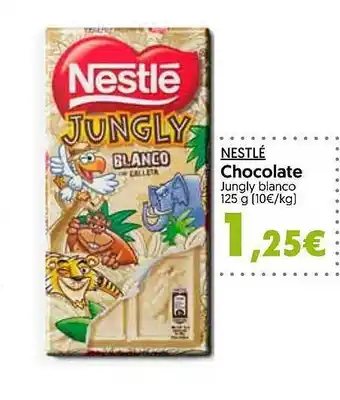 Hiper Usera Nestlé chocolate jungly blanco oferta