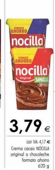 Cash Ifa Crema cacao nocilla original o chocoleche formato ahorro oferta