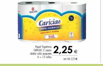 Cash Ifa Papel higiénico caricias 2 doble rollo paquete oferta