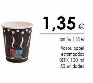 Cash Ifa Vasos papel estampados betik 50 oferta