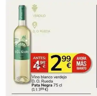 Supermercados Charter Vino blanco verdejo d.o. rueda pata negra oferta