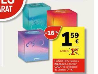Supermercados Charter Pañuelos faciales kleenex collection caja 48 oferta