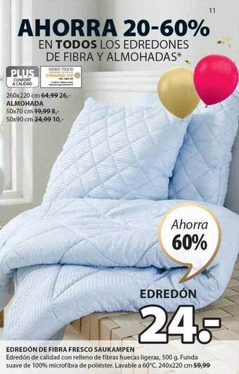 JYSK Edredón de fibra fresco saukampen oferta