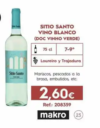 Makro Sitio santo vino blanco (doc vinho verde) oferta