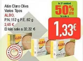 Masymas La 2a unidad 50% dto atún claro oliva varios tipos albo oferta