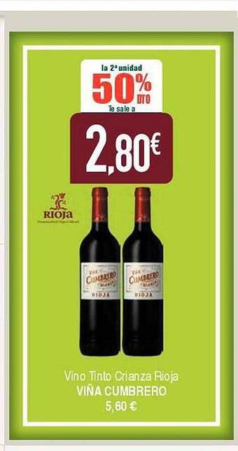 Masymas Vino tinto crianza rioja viña cumbrero oferta