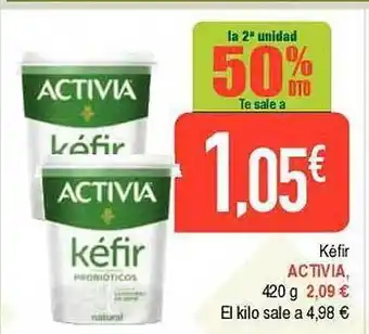 Masymas La 2a unidad 50% dto kéfir activia oferta