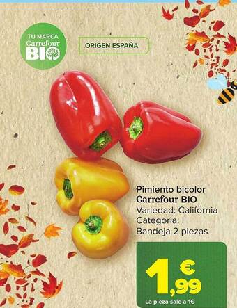 Carrefour Pimiento bicolor carrefour bio oferta