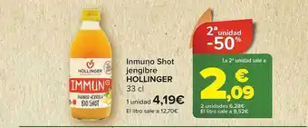 Carrefour 2a unidad -50% inmuno shot jengibre hollinger oferta