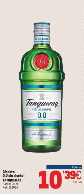 Makro Ginebra 0.0 sin alcohol tanqueray oferta