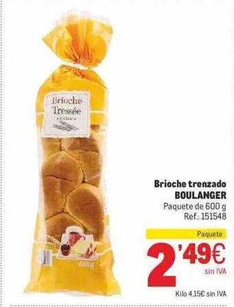 Makro Brioche trenzado boulanger oferta