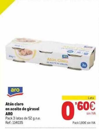 Makro Atún claro en aceite de girasol aro oferta