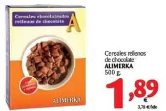 Alimerka Alimerka Cereales rellenos de chocolate 500g oferta