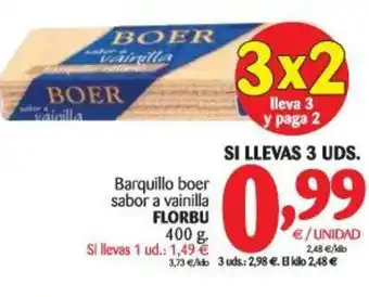 Alimerka Florbu Barquillo boer sabor a vainilla 400g oferta