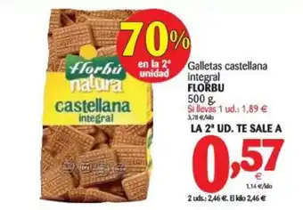Alimerka Florbu Galletas castellana integral 500g oferta