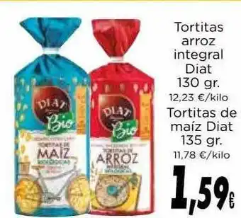 Supermercados Piedra Tortitas arroz integral diat 130 gr tortitas de maíz diat oferta