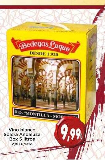 Supermercados Piedra Vino blanco solera andaluza box 5 litros oferta