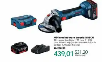 Coinfer Miniamoladora a bateria bosch oferta