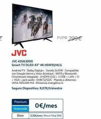 Movistar Jvc 43va3000 smart tv dled 43 oferta
