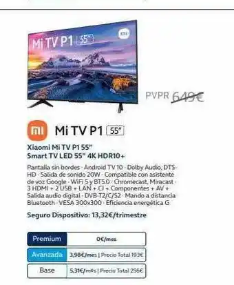 Movistar Xiaomi mi tv p1 55 oferta