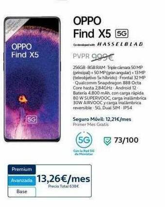 Movistar Oppo find x5 5g oferta