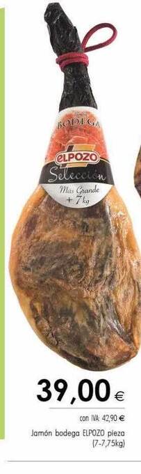Cash Ifa Jamón bodega elpozo pieza oferta