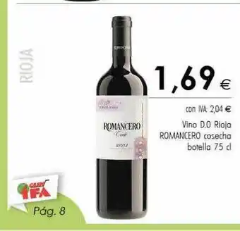 Cash Ifa Vino d.o. rioja romancero casecha botella oferta