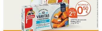 Supermercados Charter Varitas de pescado findus oferta