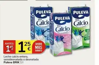 Supermercados Charter Leche calcio entera semidesnatado o desnatada puleva oferta