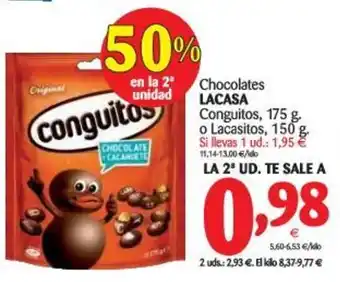 Alimerka Lacasa Chocolates Conguitos, 175g o Lacasitos, 150g oferta